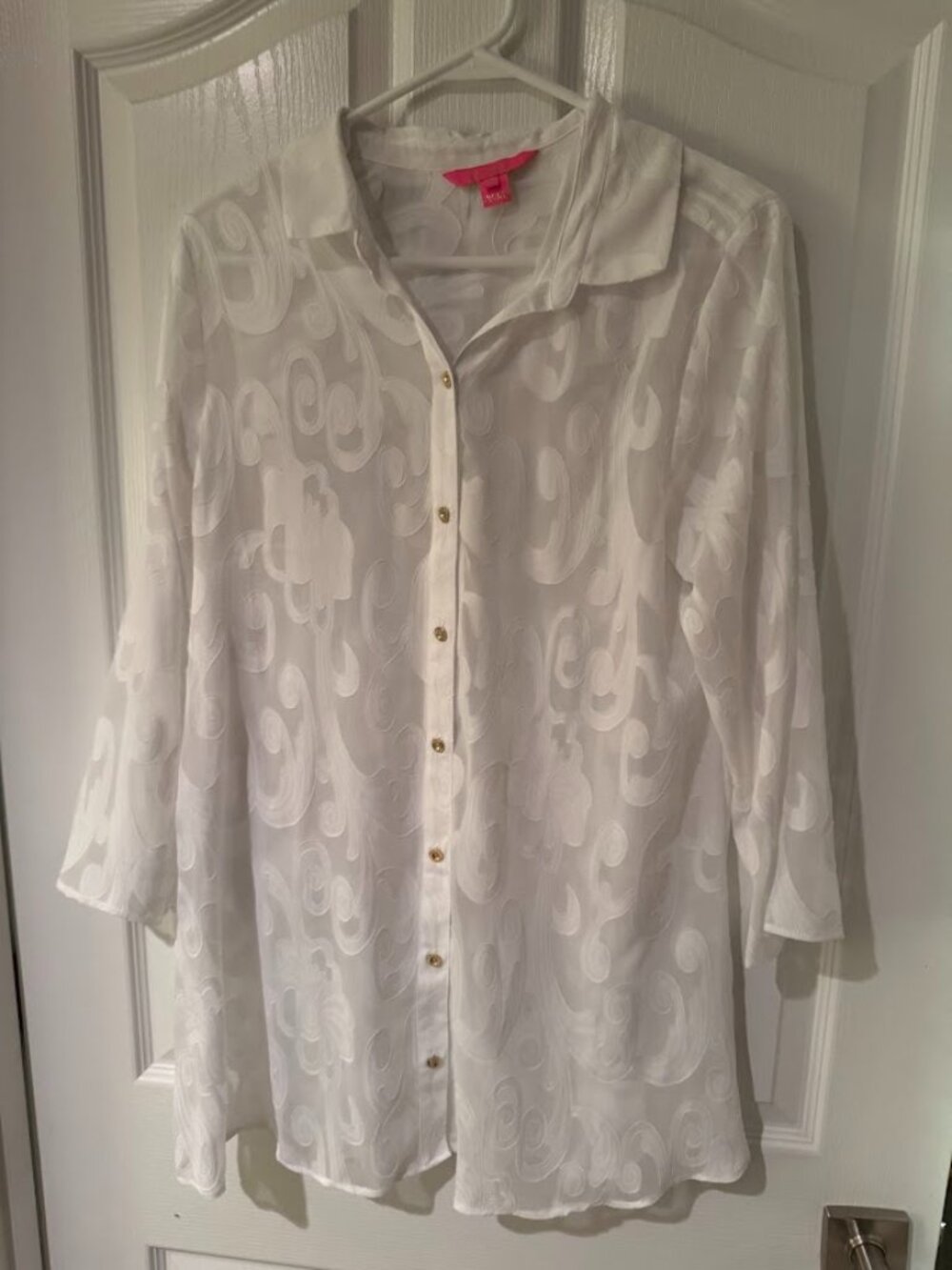 Lilly Pulitzer Natalie White Sheer Cover Up